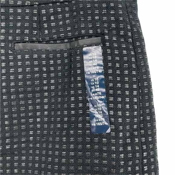 GAP Skirt Women's 10 Black Jacquard Straight Pencil Pocket Lined Zip Mini Skirt - Picture 5 of 10